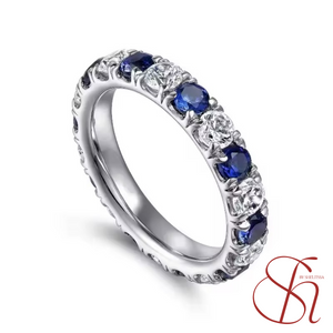 Open image in slideshow, Amanda Blue/White Ring
