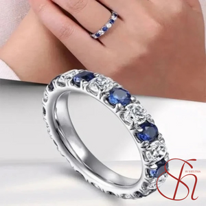 Amanda Blue/White Ring